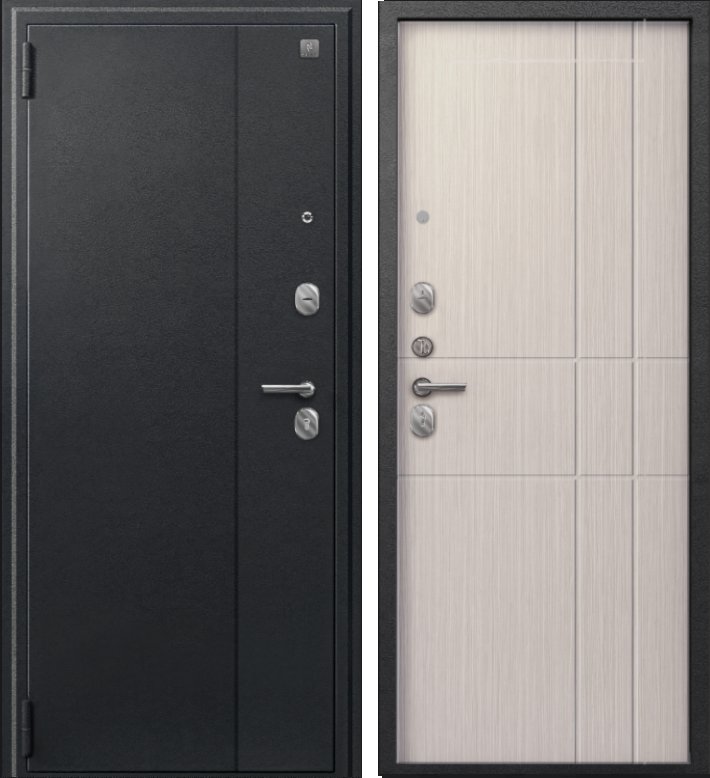Дверь A-02 черный сатин - капучино 3д DIS007328