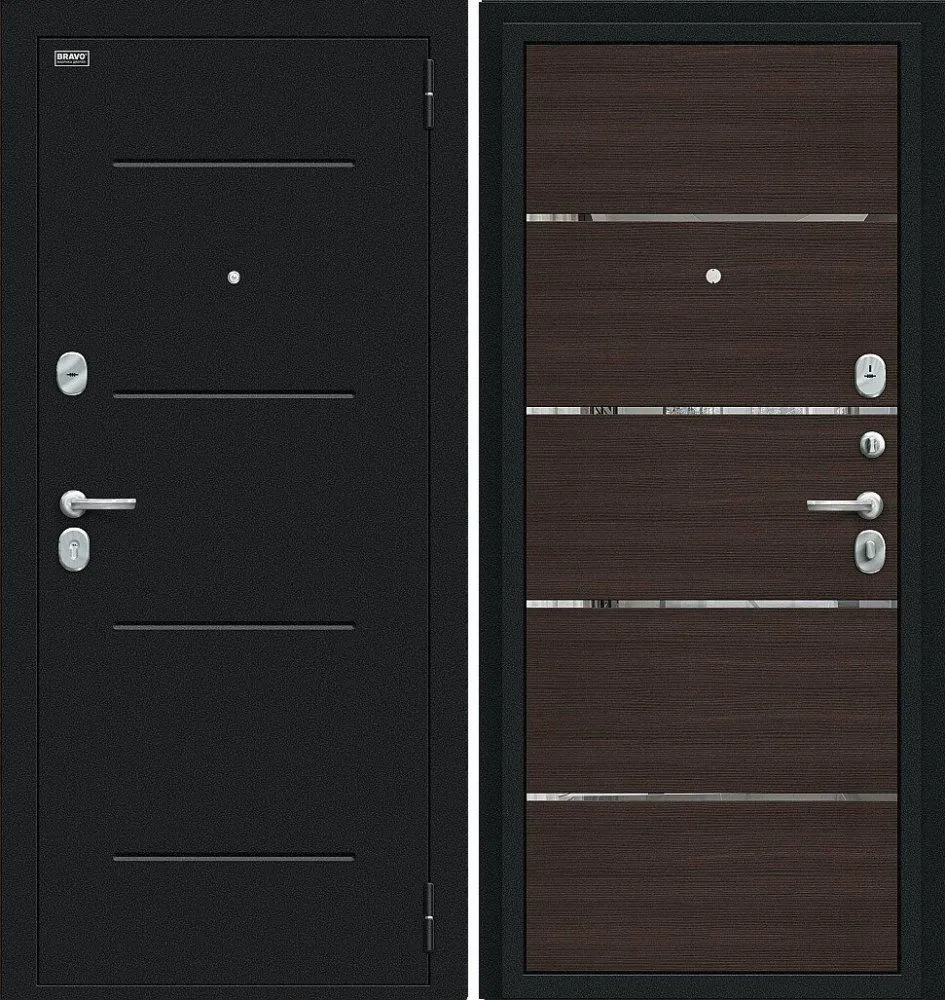 Дверь Браво Лайн Букле черное/Wenge Veralinga DIS006753